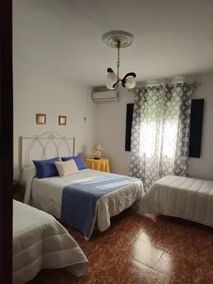 Cama o camas de una habitación en Finca Majada Alta