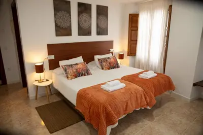 Cama o camas de una habitación en Alojamiento La Escalera