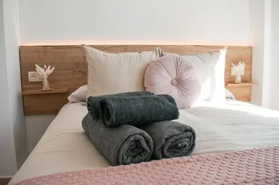 Cama o camas de una habitación en Casita Molino de Erillas