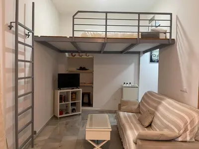 Zona de estar de RgHOST-Apartamento La Palma en Casco Histórico