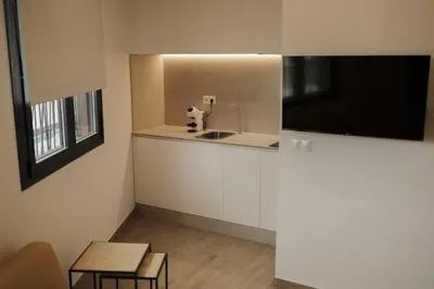 Una televisión o centro de entretenimiento en PALOMA SUITES