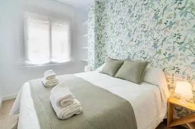 Cama o camas de una habitación en New! Villa Antala - Patios de Córdoba