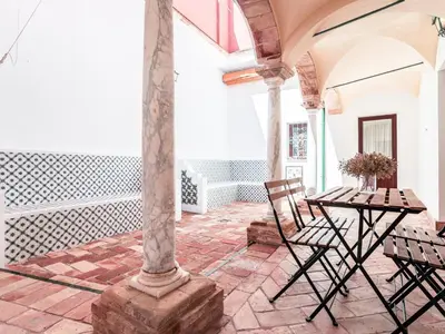 Zona de estar de Descanso y paz en la Juderia de Carmona