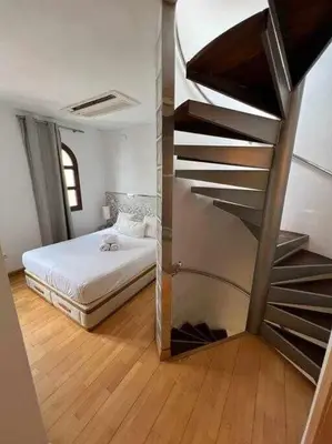 Cama o camas de una habitación en Casa Sol. Casa con garaje.