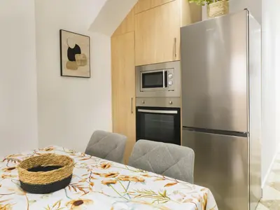 Una cocina o zona de cocina en Cubo's El Rincon del Caminito del Rey Apartment