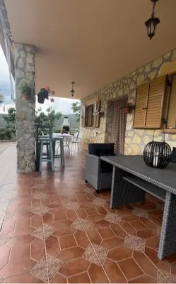 Un balcón o terraza de casa rural Hachuelo
