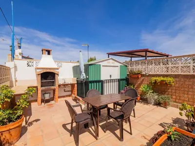 Un patio o zona al aire libre en Cubo's Casa Rural Jose & Caminito del Rey