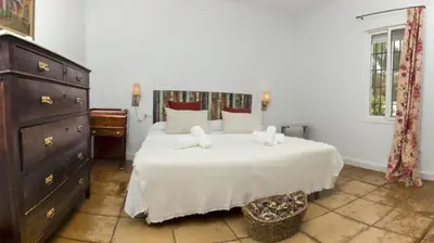 Cama o camas de una habitación en Casa Rural Los Menestrales