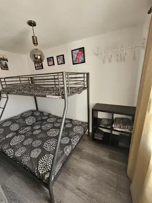 Cama o camas de una habitación en Piso Ana appartement Cosy et moderne, Climatisé été, hiver