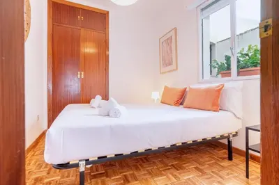 Cama o camas de una habitación en Bright Apt. Puerta Osario 3 Bedrooms 2 Bathrooms