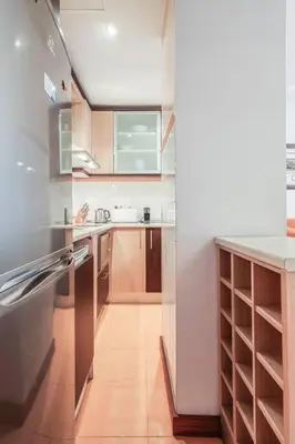 Una cocina o zona de cocina en Centro y Estilo Apartamento cerca de la Alameda