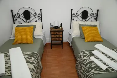 Cama o camas de una habitación en Casita Ladera, Setenil - Cádiz