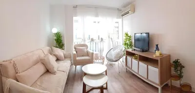 Una televisión o centro de entretenimiento en Fantástico apartamento catedral