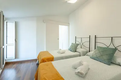 Cama o camas de una habitación en La casita de Tereses