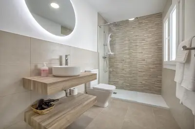 Un baño de Apartamento Vizconde de Miranda & Parking incluido & Casco histórico