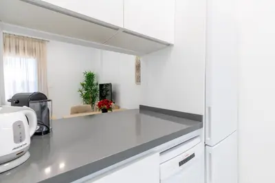 Una cocina o zona de cocina en APARTAMENTOS FIBES GARDEN SEVILLA