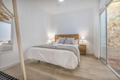 Cama o camas de una habitación en Apartamento Pozo Dos Bocas - Free Parking