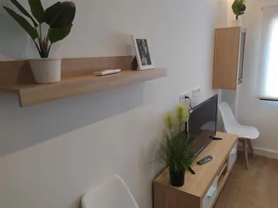 Una televisión o centro de entretenimiento en Alojamiento Los Alamos Dos dormitorios y Dos baños