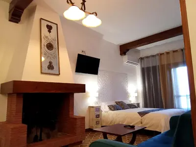 Cama o camas de una habitación en Casa Al-Hammam