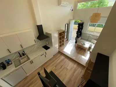 Una cocina o zona de cocina en Apartamentos Parque Veronica 1 Y 2