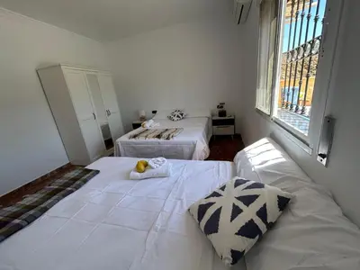 Cama o camas de una habitación en Casa Rural Alora Caminito del Rey