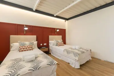 Cama o camas de una habitación en Pasaje Mallol Central Duplex by Valcambre