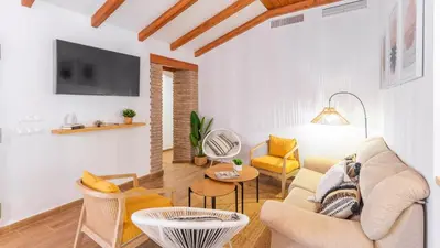 Una televisión o centro de entretenimiento en Alma del Tejar Antequera La Higuera by Ruralidays