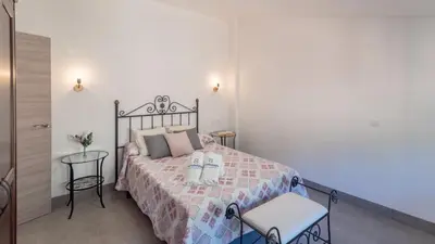 Cama o camas de una habitación en Villa Los Ruedos Riogordo by Ruralidays