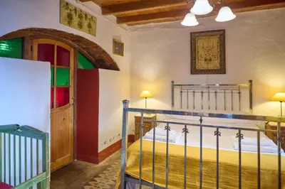 Cama o camas de una habitación en Casa Rural con encanto El Coronel, Los Pánchez, Fuente Obejuna