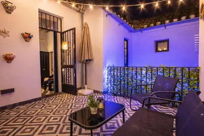 Zona de estar de Zahra - Habitación con Terraza Centro Cordoba