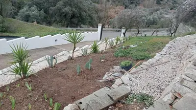 Jardín al aire libre en Finca Las Minas