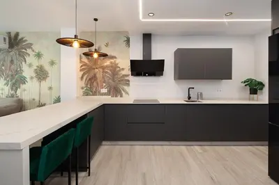 Una cocina o zona de cocina en Espectacular piso en Nervión