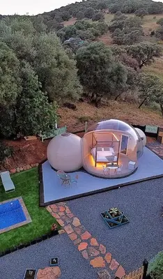 Jardín al aire libre en El Amanecer del Valle