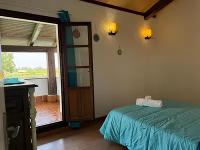 Cama o camas de una habitación en Hacienda el chorlo II