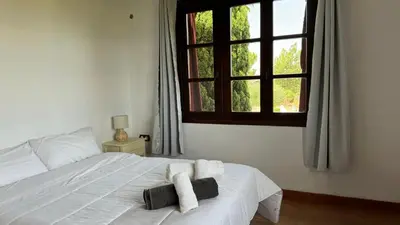 Cama o camas de una habitación en Hacienda el chorlo II
