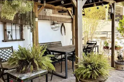 Jardín al aire libre en Apartamento terraza privada