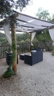 Jardín al aire libre en Los Chozos de Cazalla II