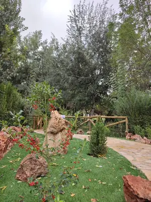 Jardín al aire libre en Camping Valdeluna