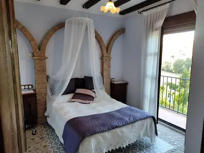 Cama o camas de una habitación en Villa el Membrillar