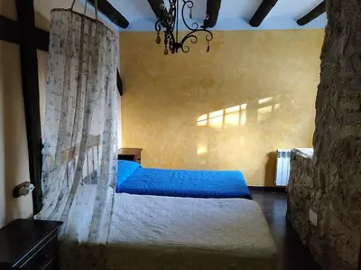 Cama o camas de una habitación en Villa el Membrillar