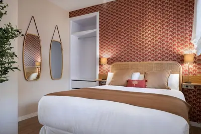 Cama o camas de una habitación en Alohamundi Jerónimo Hernández