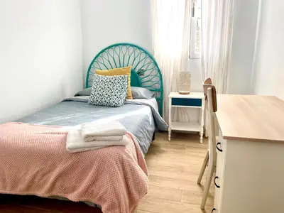 Cama o camas de una habitación en Casa Rural Miraelrio