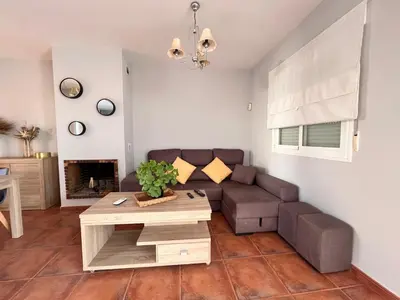 Zona de estar de Casa con piscina en Málaga