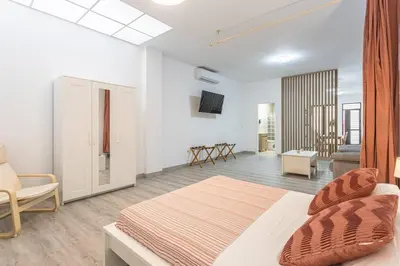 Cama o camas de una habitación en Semana Santa