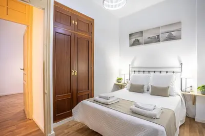 Cama o camas de una habitación en Apartamento Raya - Vacacional Sevilla