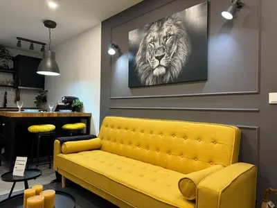 Zona de estar de Apartamento Deluxe Lajudería con PARKING GRATIS