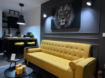 Zona de estar de Apartamento Deluxe Lajudería con PARKING GRATIS