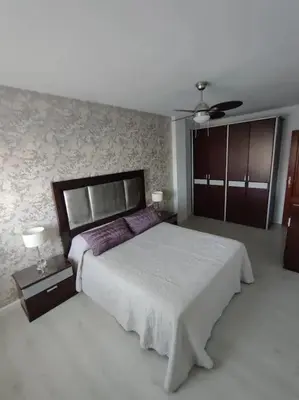 Cama o camas de una habitación en Piso Auringis