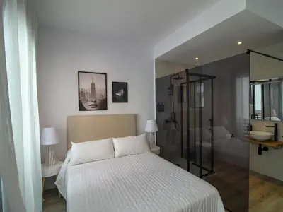 Cama o camas de una habitación en Antonella Suites