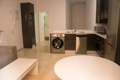 Una cocina o zona de cocina en Apartamentos La Pila del Pato